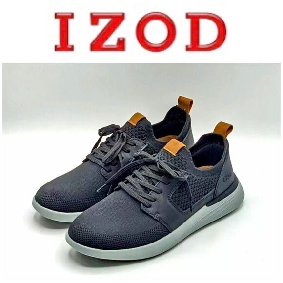 IZOD - 🎉HP🎉 NWTIB - M Sz 11 Bannister Lace-Up Sneakers/Black/Fabric Uppers - Picture 1 of 16